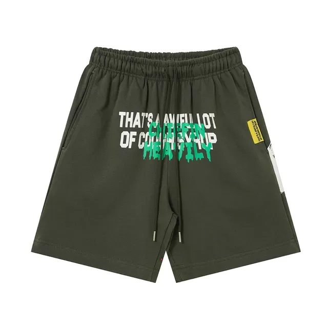 Graphic Print Elastic Waist Shorts 3