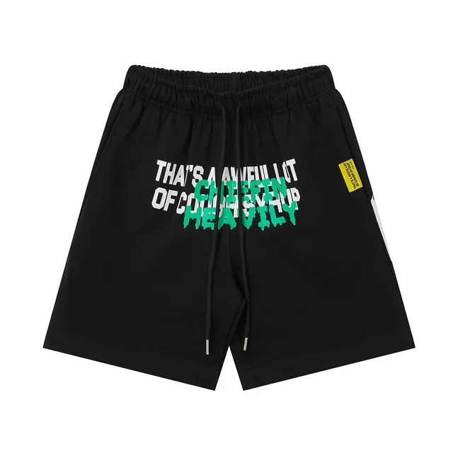 Graphic Print Elastic Waist Shorts 6