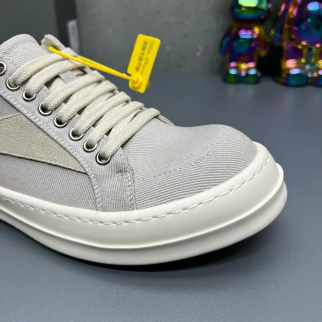 Gray Beige Low-Top Upper Canvas Shoes 4