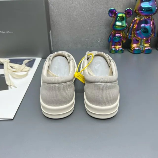 Gray Beige Low-Top Upper Canvas Shoes 5