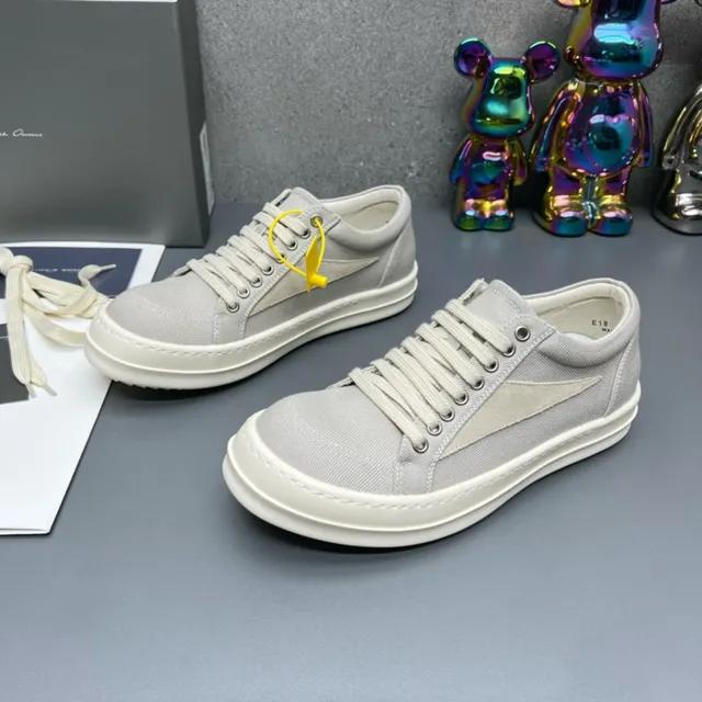 Gray Beige Low-Top Upper Canvas Shoes 6