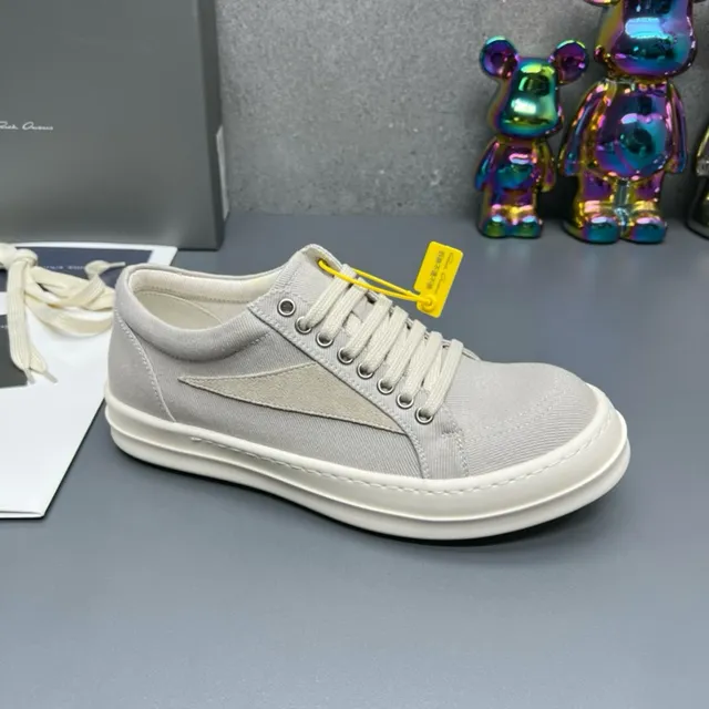 Gray Beige Low-Top Upper Canvas Shoes 8