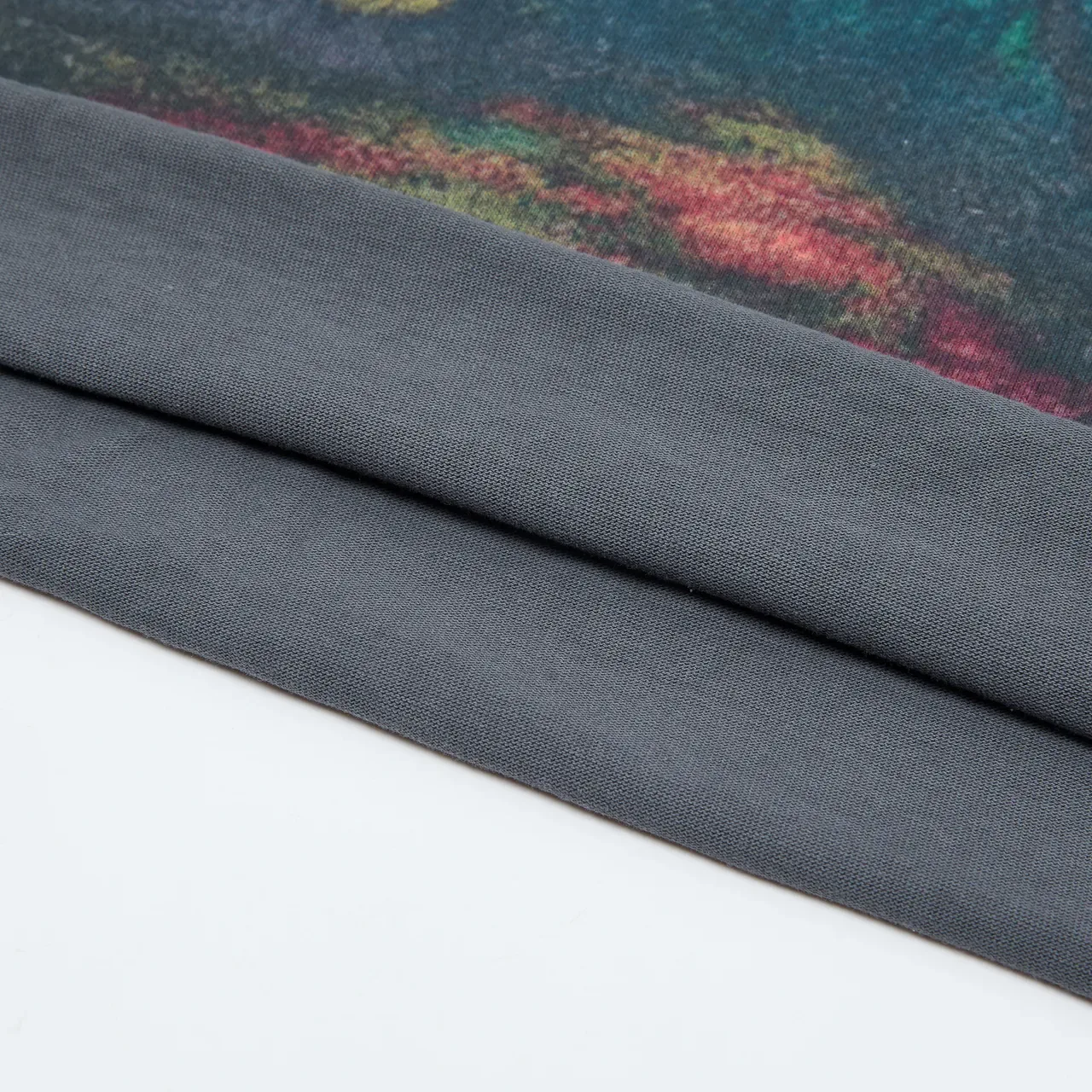 Gray Multicolor Graphic-Print Oversized Fit T-Shirt 5
