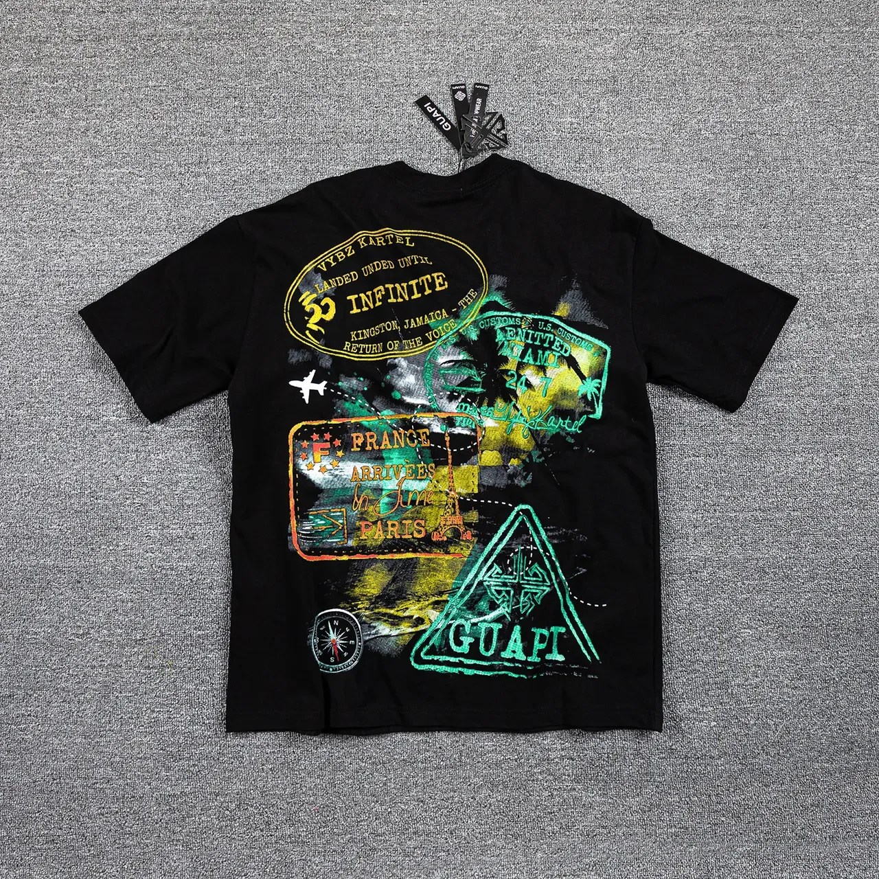 GUAPI World Bass Graphic Collage T-Shirt 3