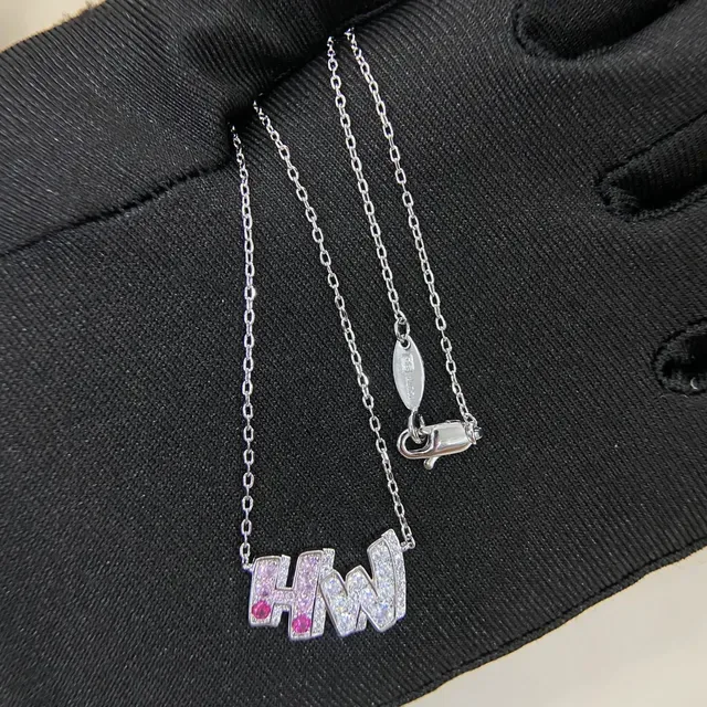 Harry Winston Gem-Set Letter Charm Pavé Diamond Necklace 4
