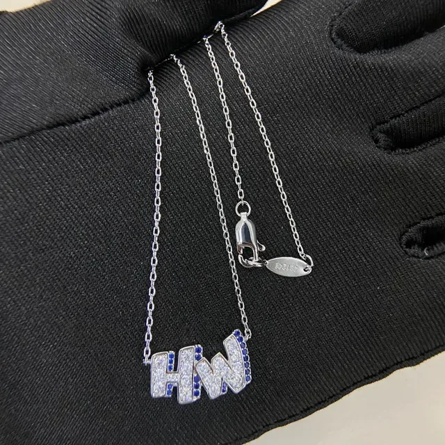 Harry Winston Gem-Set Letter Charm Pavé Diamond Necklace 5