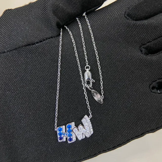 Harry Winston Gem-Set Letter Charm Pavé Diamond Necklace 6