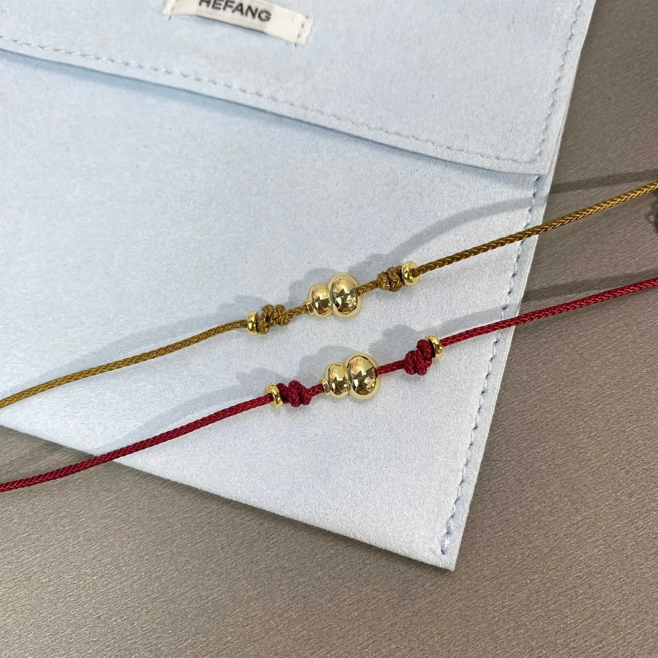 HEFANG Double Sphere Knot Braided Cord Bracelet 7