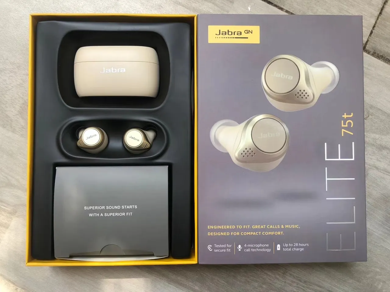 Jabra Elite 75t Black Compact Ergonomic Fit Magnetic Charging Case TWS Earbuds 8