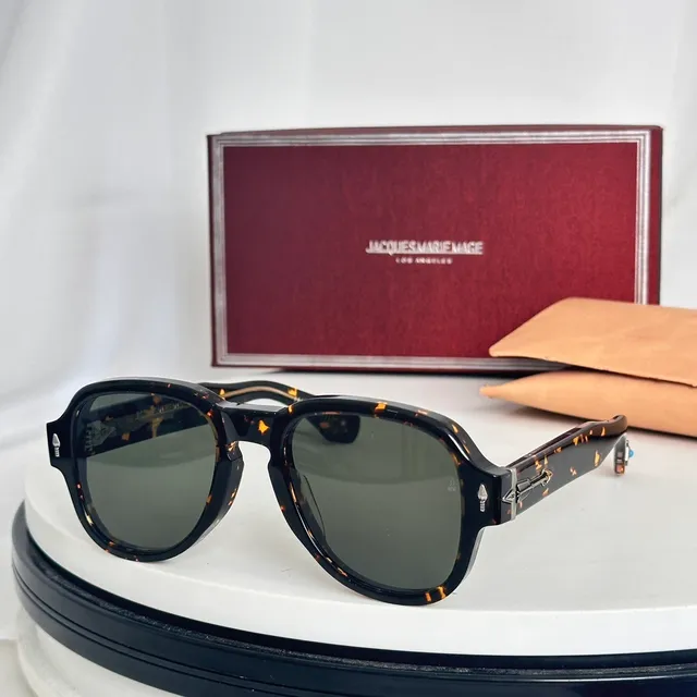 Jacques Marie Mage Tortoiseshell Octagonal Sunglasses 6