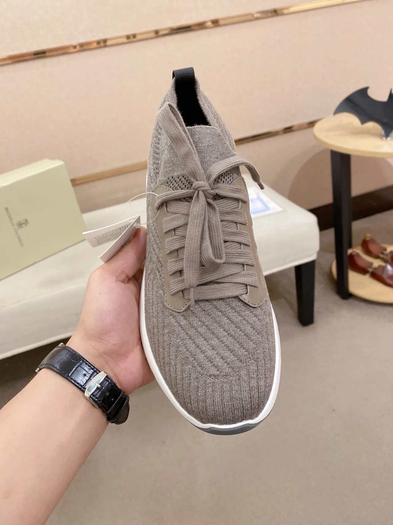 Knit Upper Chunky Sole Lifestyle Sneaker 5