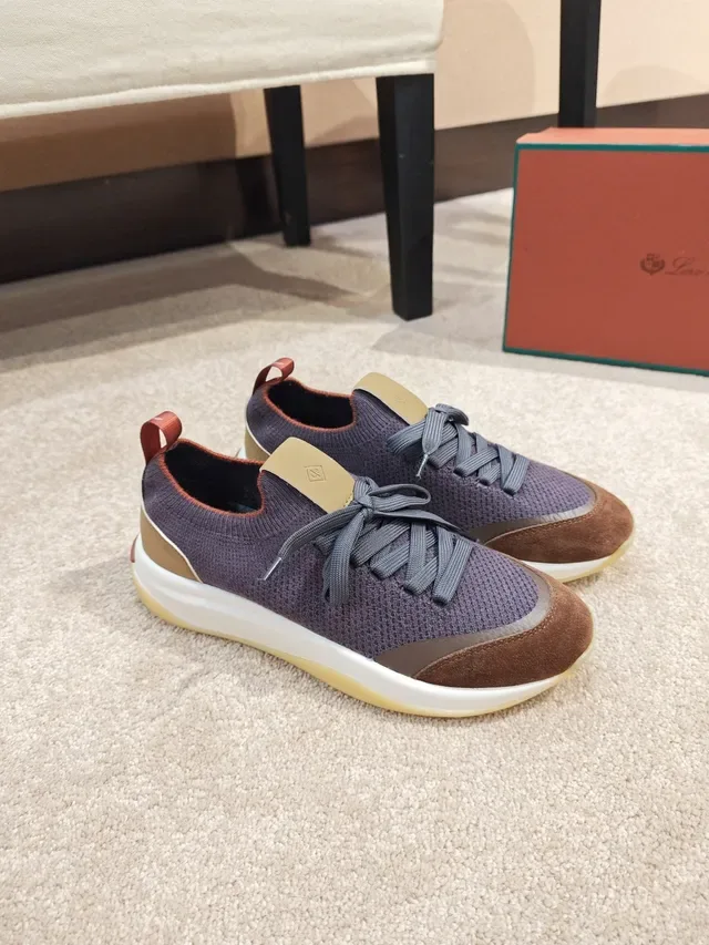 Knit Upper Suede Toe Cap Layered Midsole Lifestyle Sneaker 4