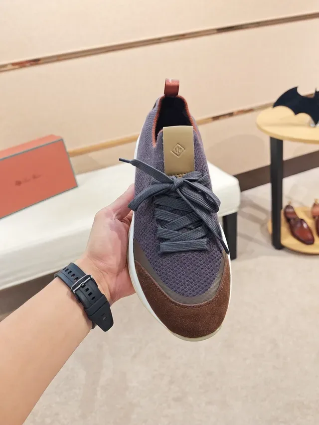 Knit Upper Suede Toe Cap Layered Midsole Lifestyle Sneaker 5
