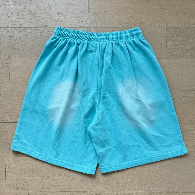 Light Blue Tribal Flame Graphic Shorts 9