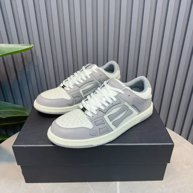 Light Gray and Off-White Layered Overlay Lifestyle Sneakers 2