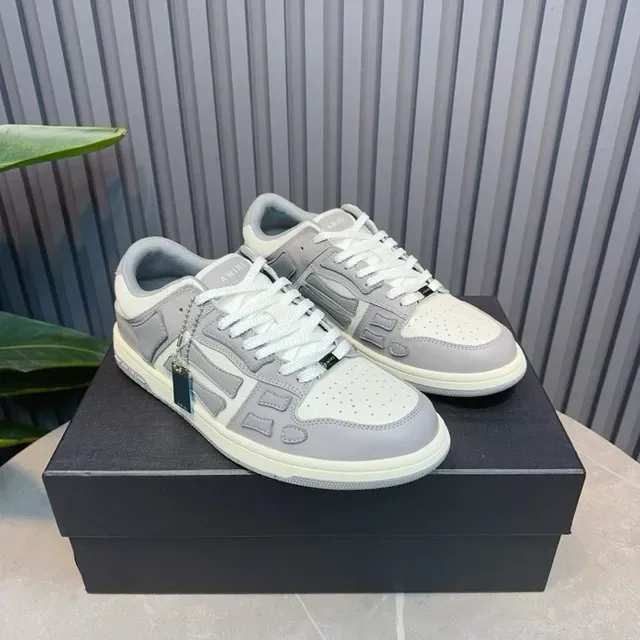 Light Gray and Off-White Layered Overlay Lifestyle Sneakers 3