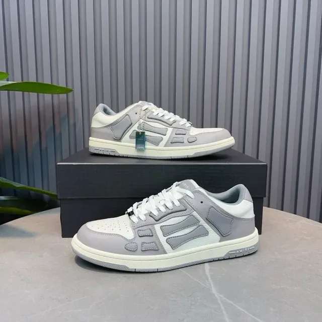 Light Gray and Off-White Layered Overlay Lifestyle Sneakers 4