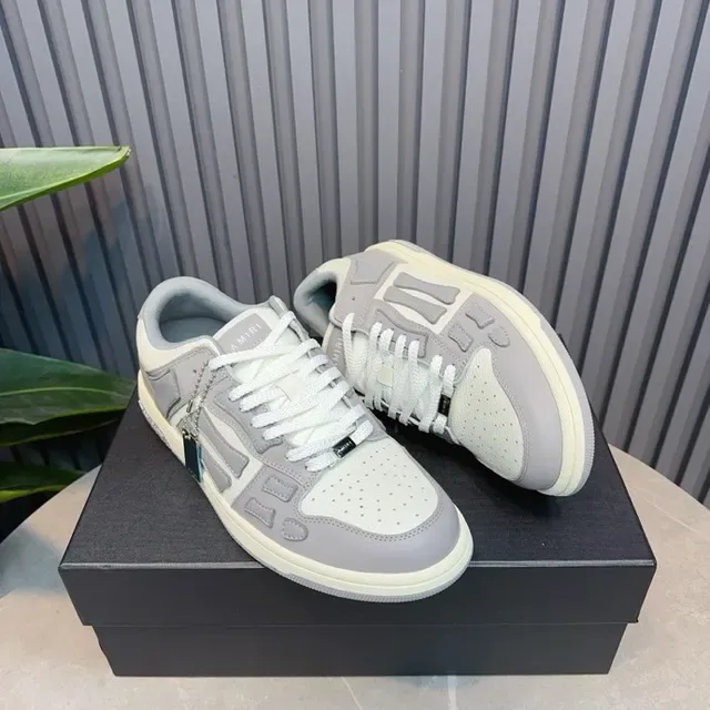 Light Gray and Off-White Layered Overlay Lifestyle Sneakers 5
