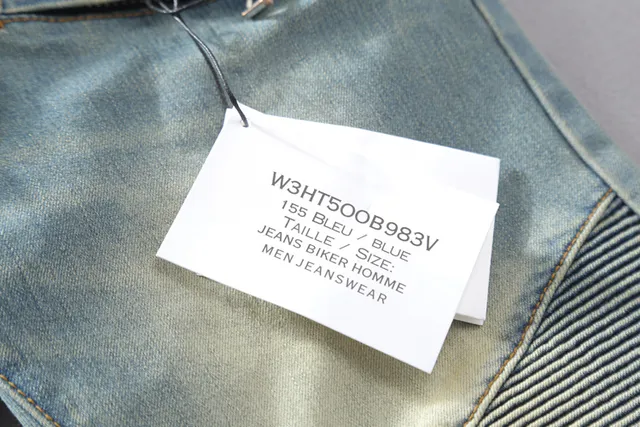 Light-Wash Distressed Moto-Panelled Zip-Pocket Jeans 3