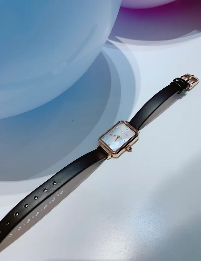 Lola Rose Black Gold Rectangular Case Bezel Quartz Watch 3
