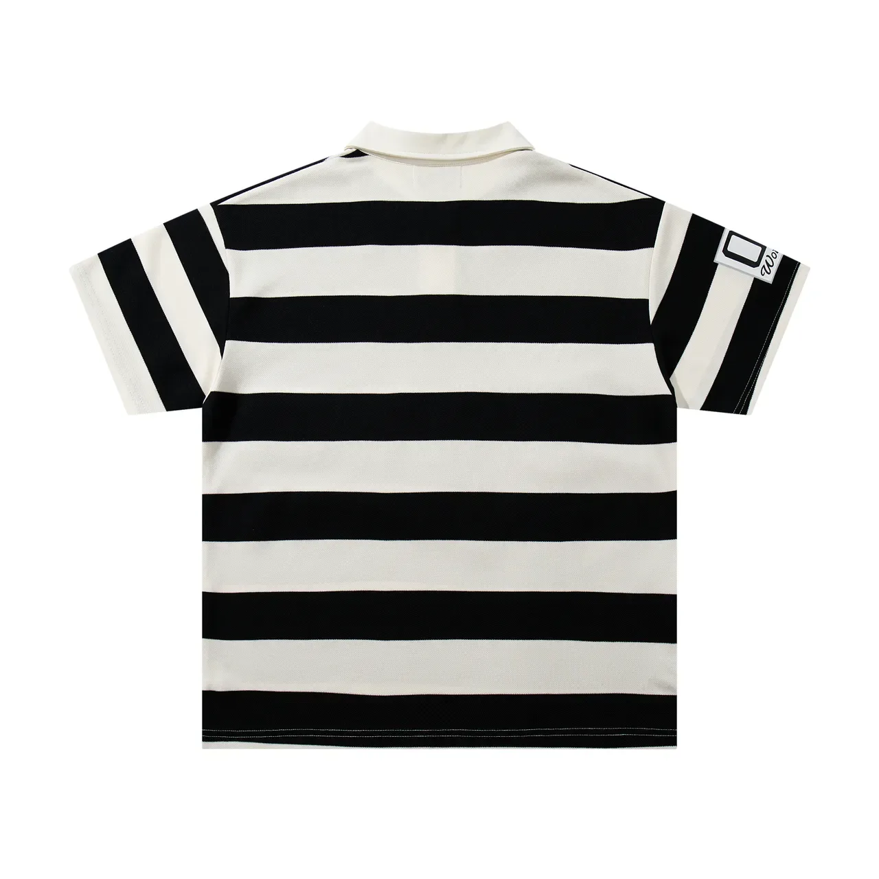 Majestik Athletic Team Striped Rhinestone Polo Shirt 3