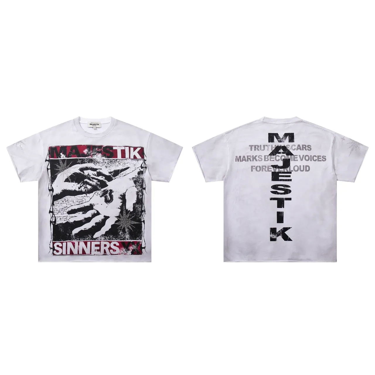 MAJESTIK Graphic-Print Oversized T-Shirt 2