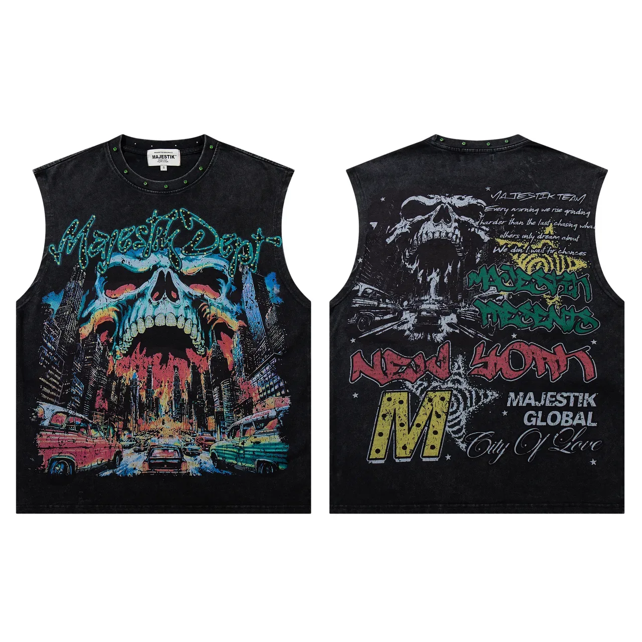 MAJESTIK Graphic-Print Sleeveless Vest Top 2