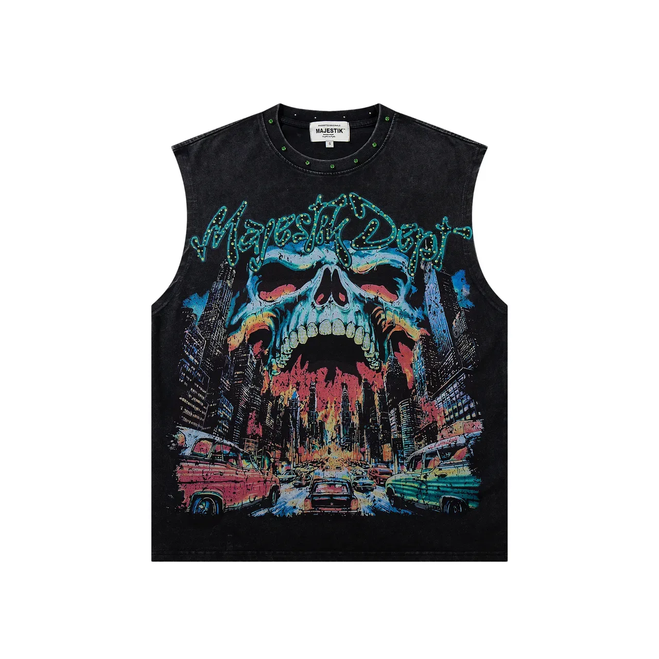MAJESTIK Graphic-Print Sleeveless Vest Top 4