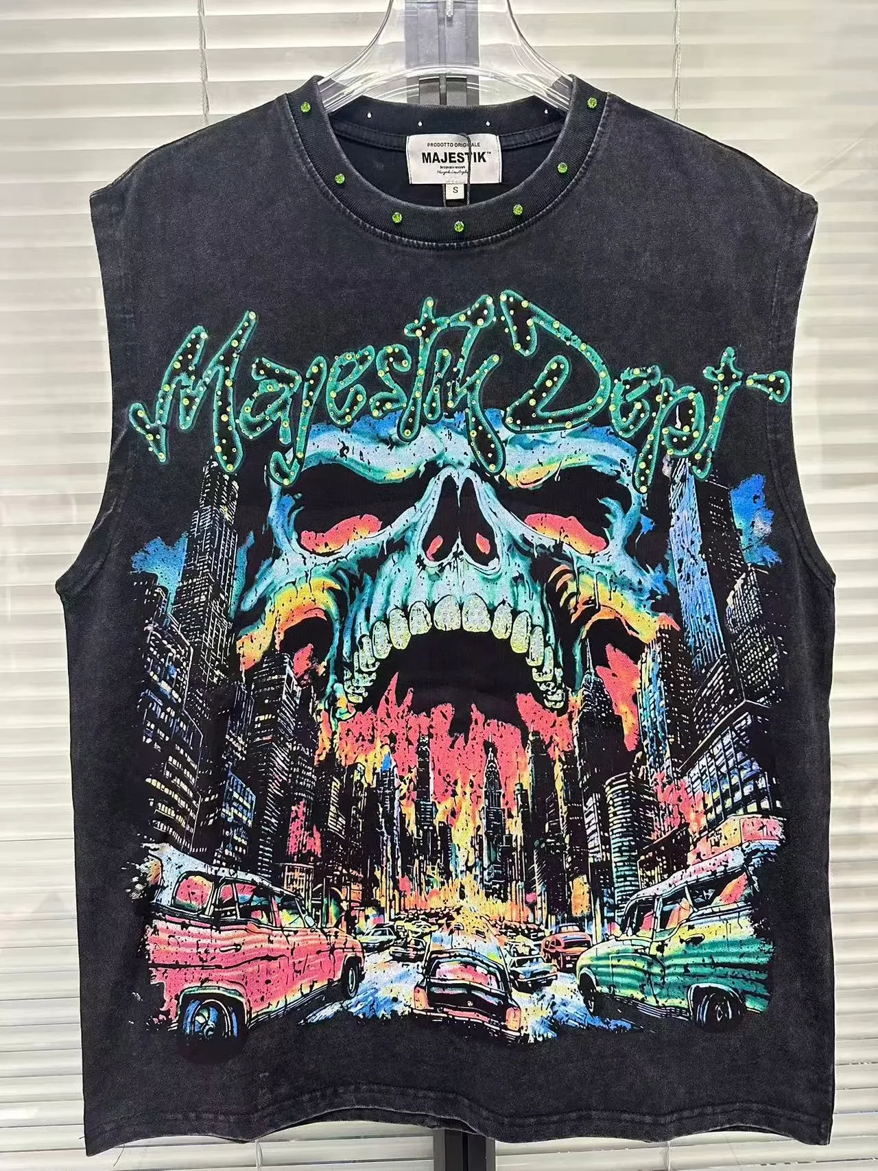 MAJESTIK Graphic-Print Sleeveless Vest Top 5
