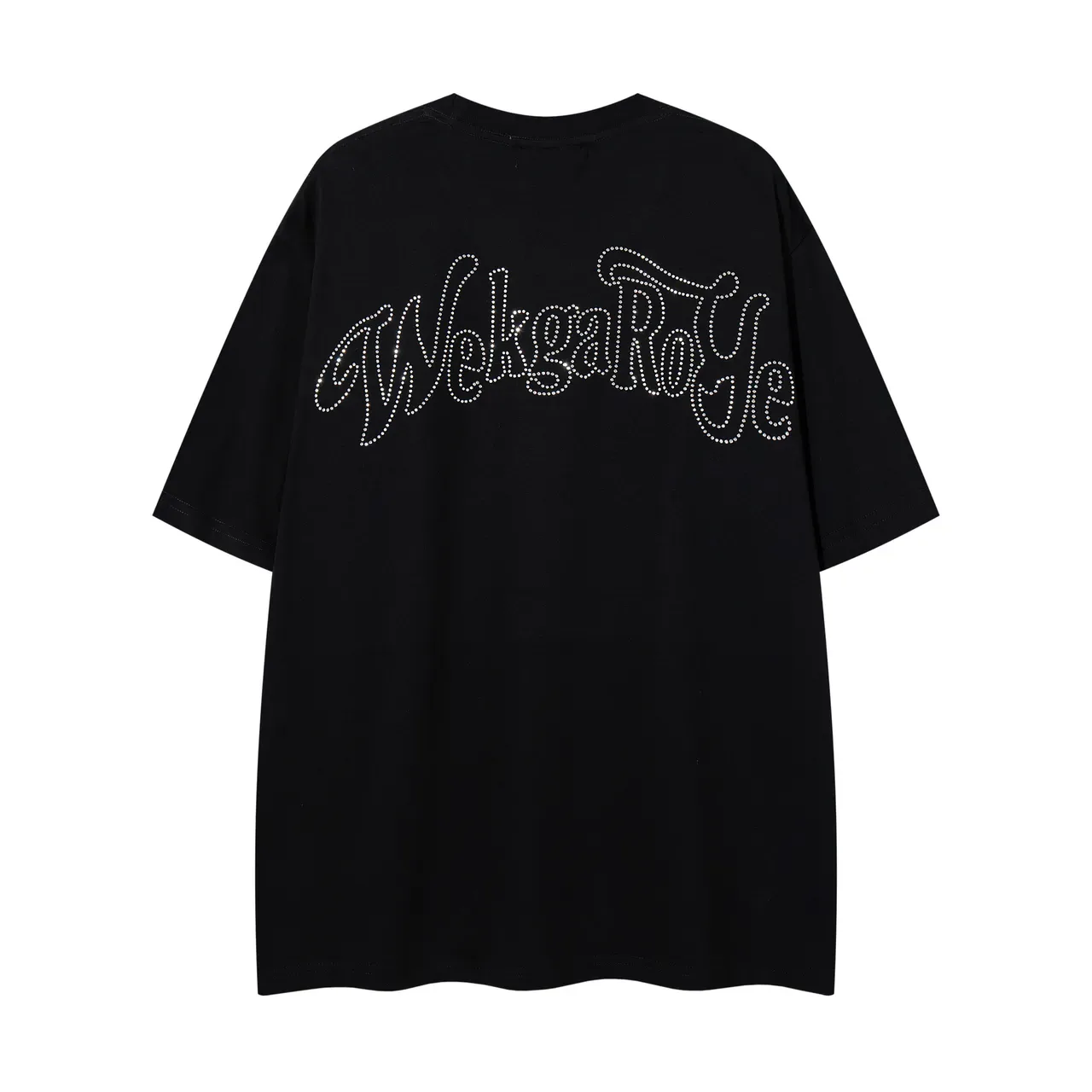 MAJESTIK Graphic Skeleton Beach Print Oversized Black T-Shirt 2