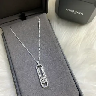 Messika Pavé Collar con colgante rectangular de diamantes