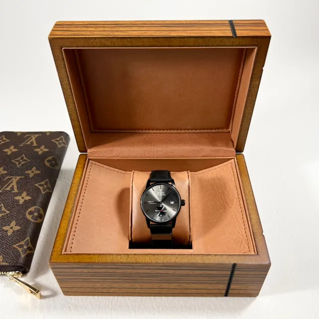 MIDO 100th Anniversary Limited Edition Gray Dial Black Fabric Strap Mechanical Watch 2