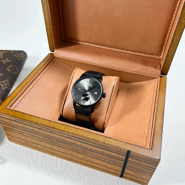 MIDO 100th Anniversary Limited Edition Gray Dial Black Fabric Strap Mechanical Watch 3