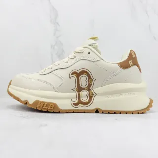 MLB Beige Marrón Retro-Moderna Sola Intermediária com Camadas Tênis Lifestyle