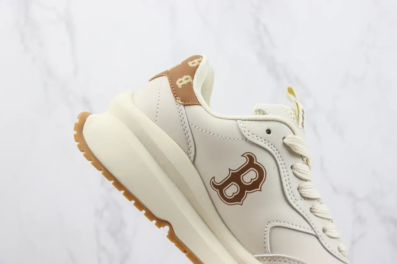 MLB Beige Brown Retro-Modern Layered Midsole Lifestyle Sneakers 5
