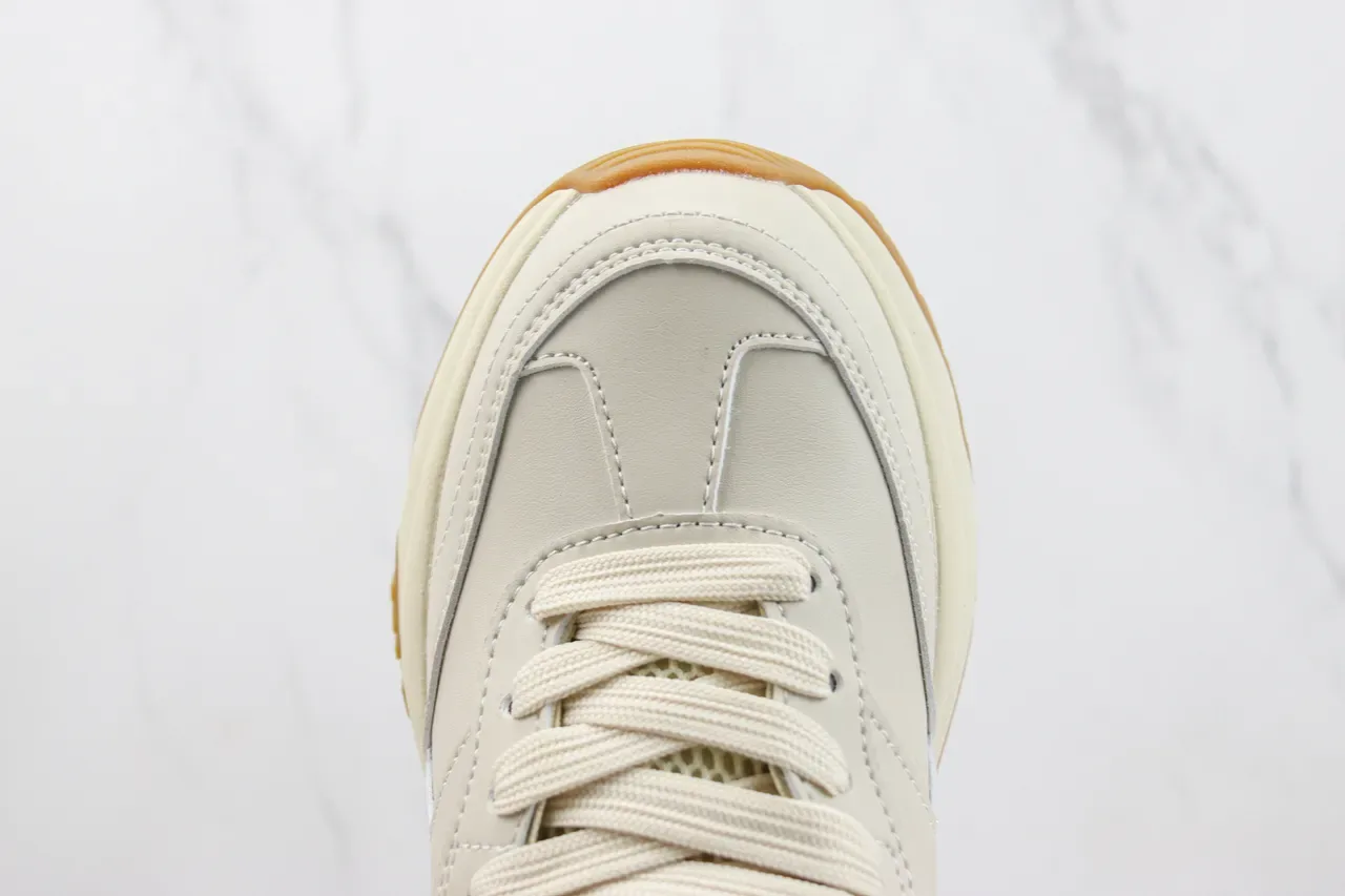 MLB Beige Brown Retro-Modern Layered Midsole Lifestyle Sneakers 6