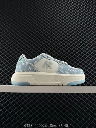 MLB Chunky Liner Basic Light Blue Denim-Print Lifestyle Sneakers 2