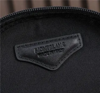 Montblanc Structured Black Messenger Bag 3