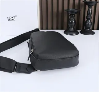 Montblanc Structured Black Messenger Bag 4