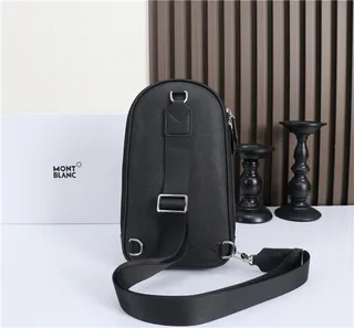 Montblanc Structured Black Messenger Bag 7