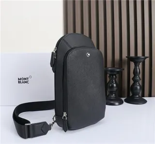 Montblanc Structured Black Messenger Bag 8