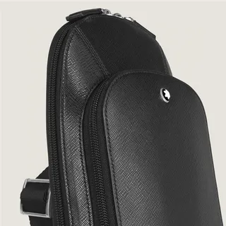 Montblanc Structured Black Messenger Bag 13