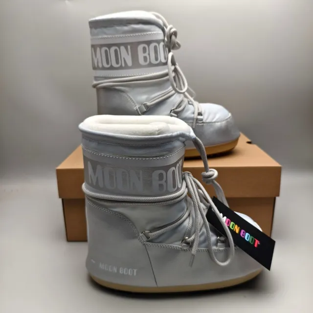 Moon Boot Classic Metallic Silver Snow Boots 5