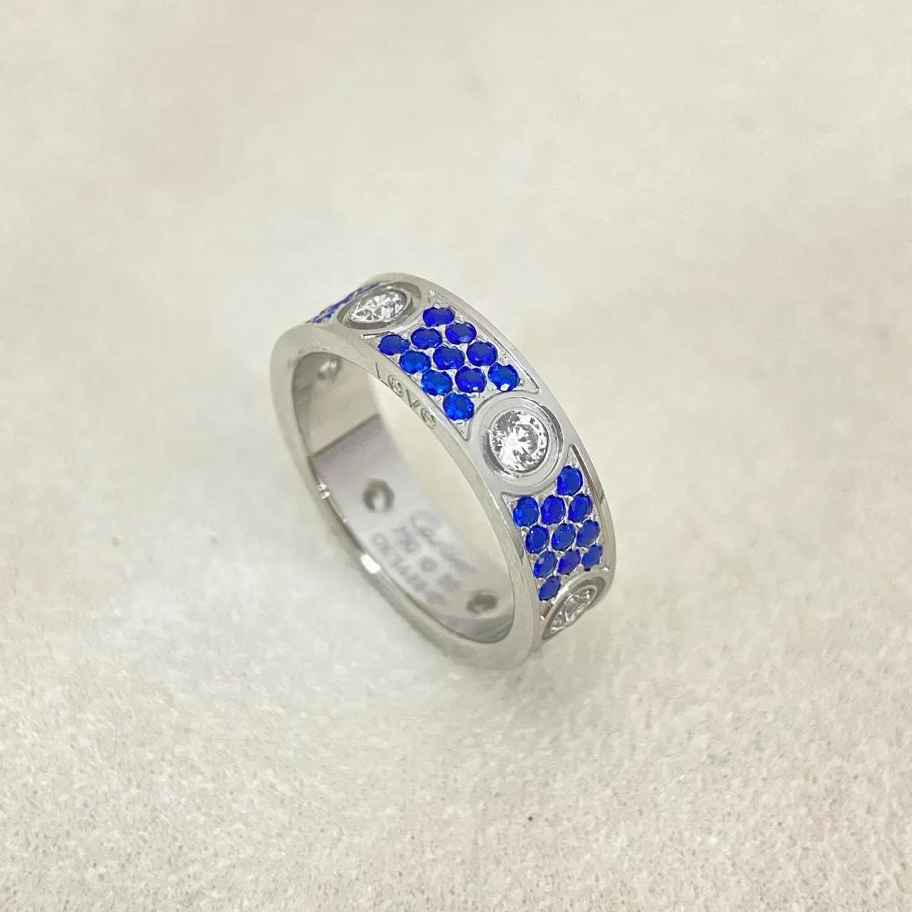 Multicolor Pavé-Set Wide-Band Gemstone Rings 6