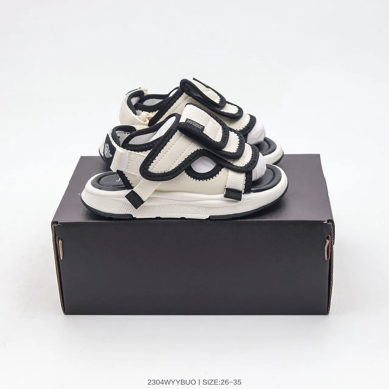 Off-White Beige Green Black Strap Casual Sandals 4