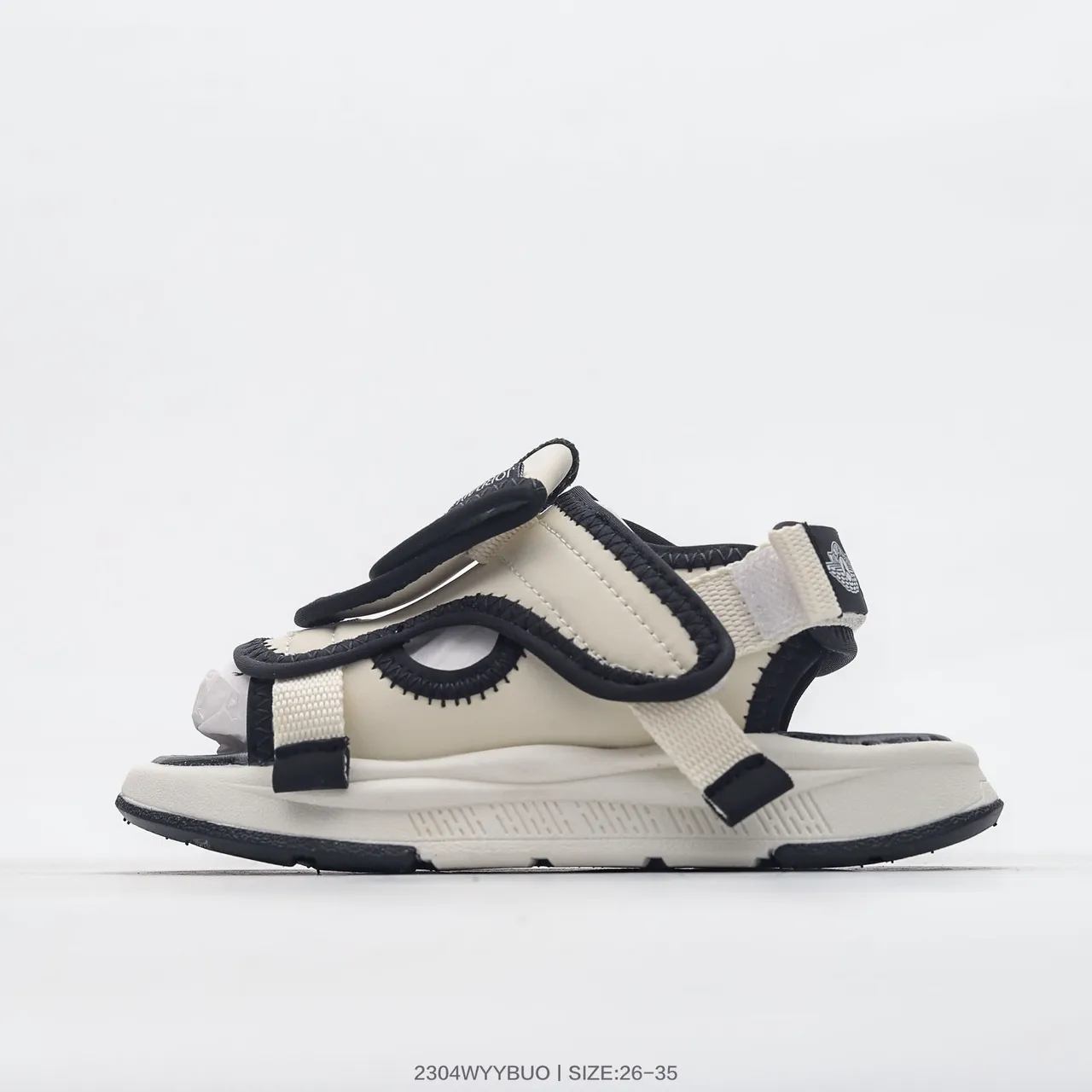 Off-White Beige Green Black Strap Casual Sandals 5