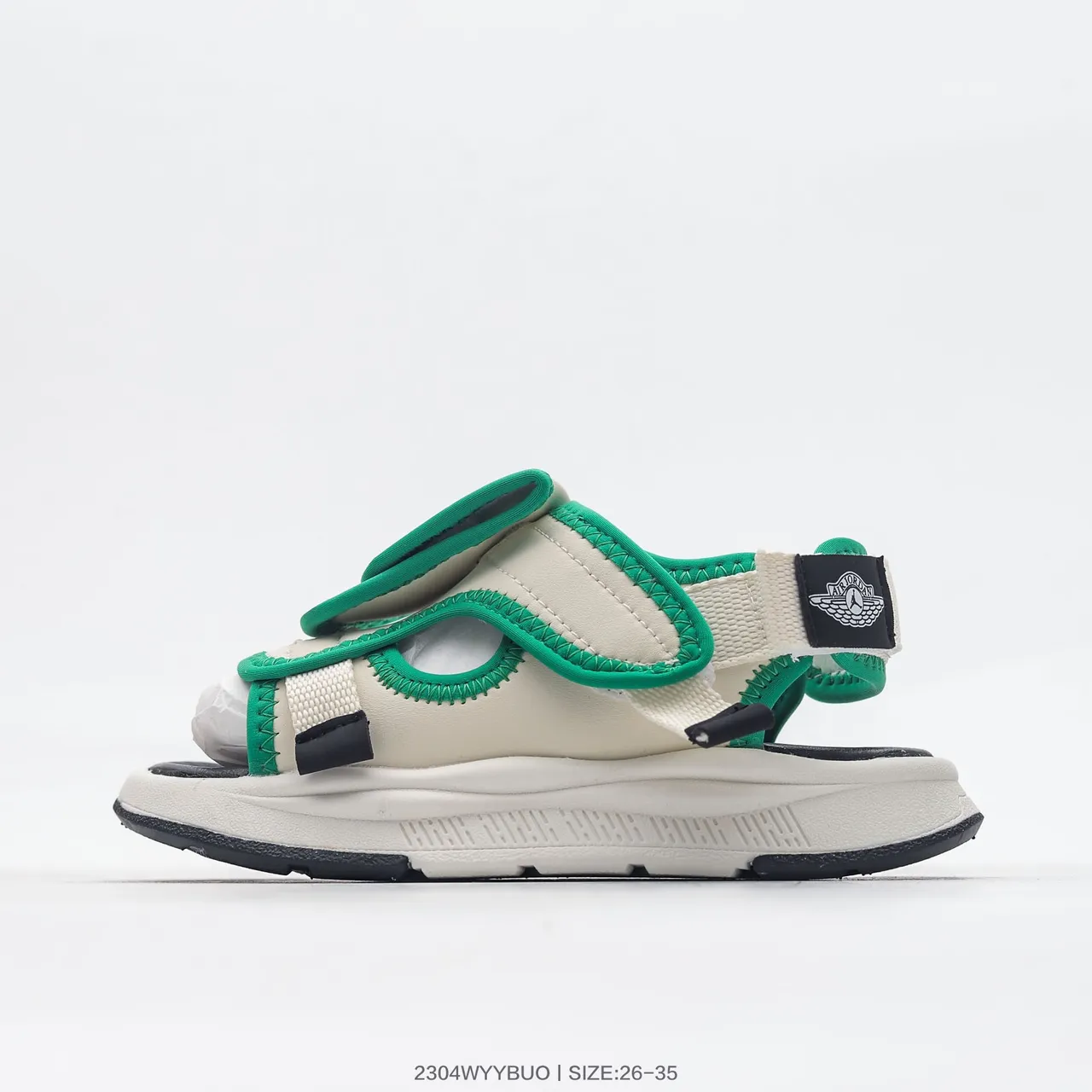Off-White Beige Green Black Strap Casual Sandals 21