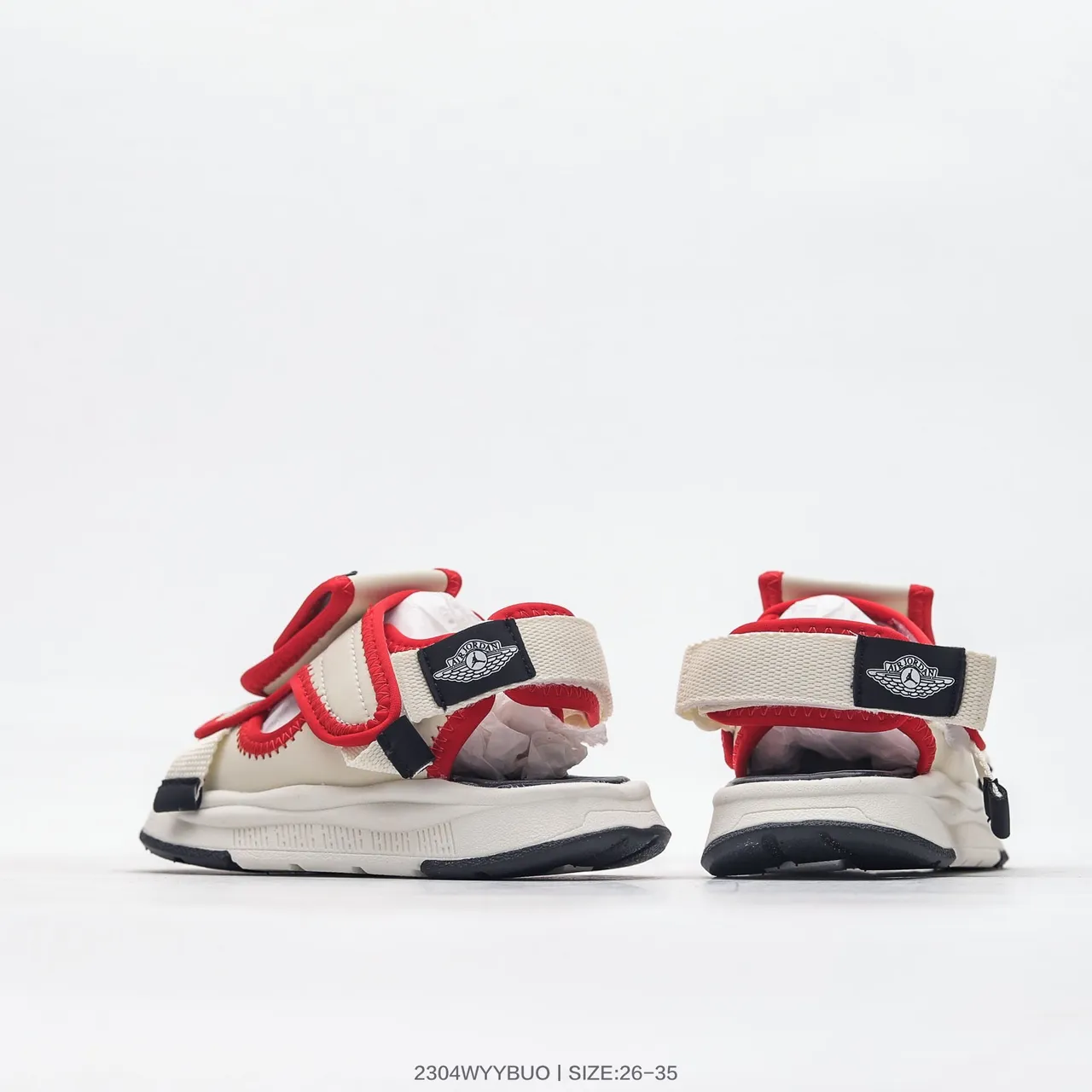 Off-White Beige Green Black Strap Casual Sandals 22