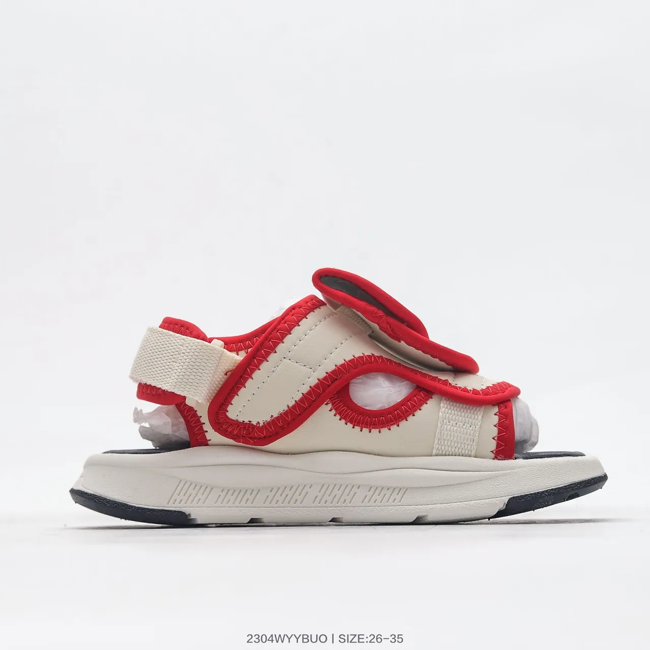 Off-White Beige Green Black Strap Casual Sandals 23