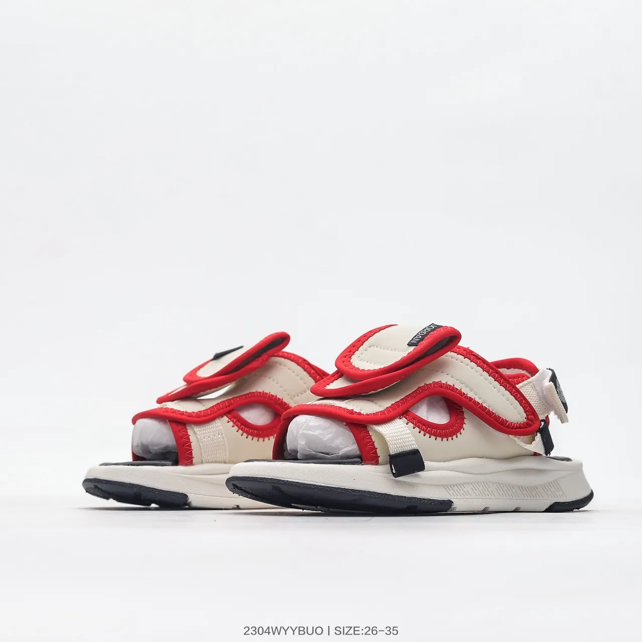 Off-White Beige Green Black Strap Casual Sandals 7
